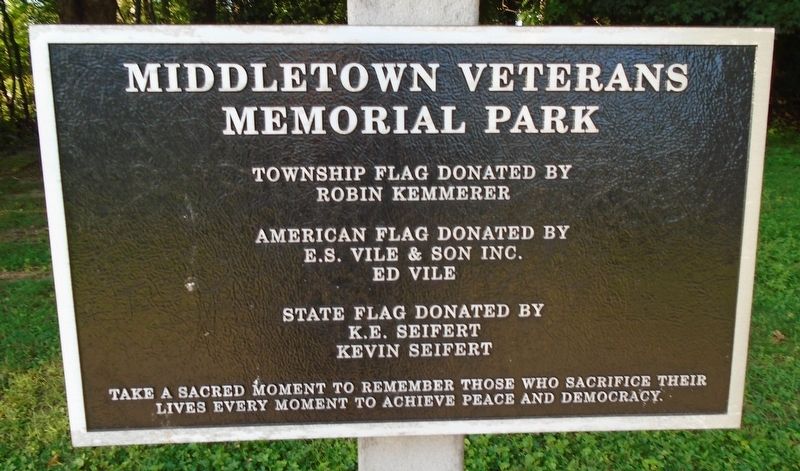 Veterans Memorial Park Marker image. Click for full size.