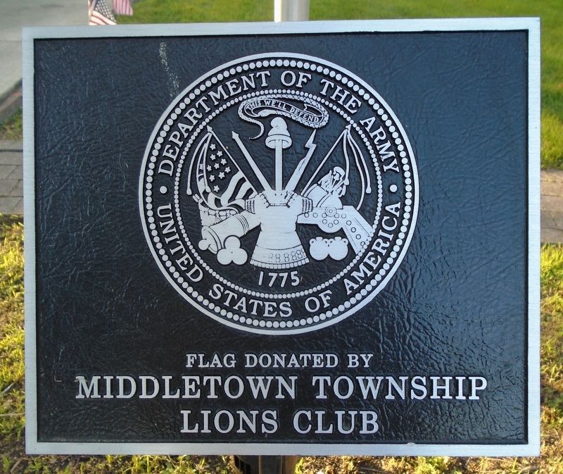 Veterans Memorial Park Army Flag Marker image. Click for full size.
