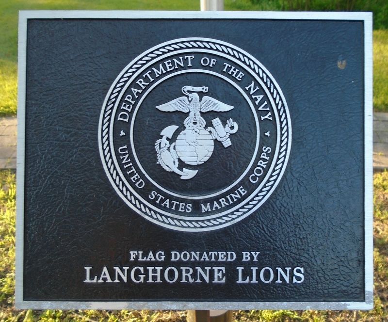 Veterans Memorial Park Marine Corps Flag Marker image. Click for full size.