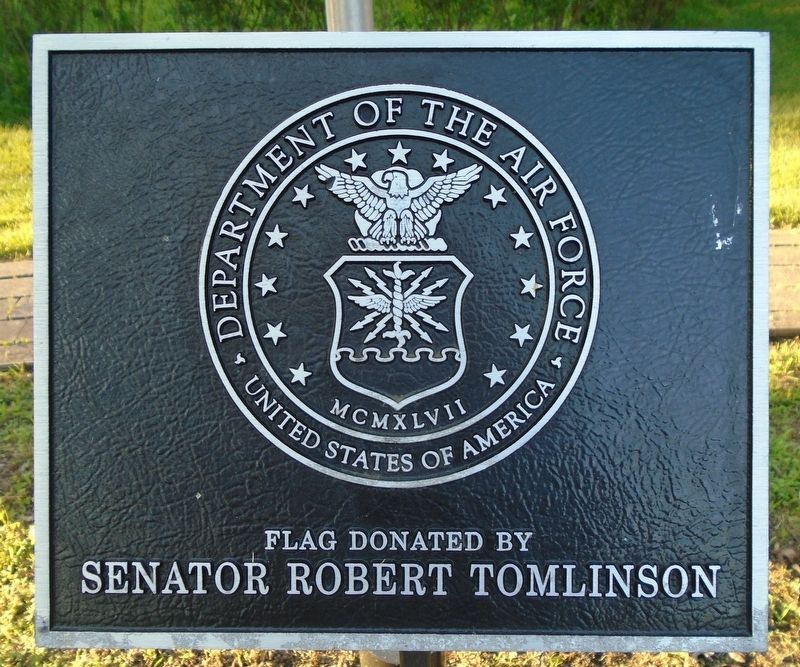 Veterans Memorial Park Air Force Flag Marker image. Click for full size.