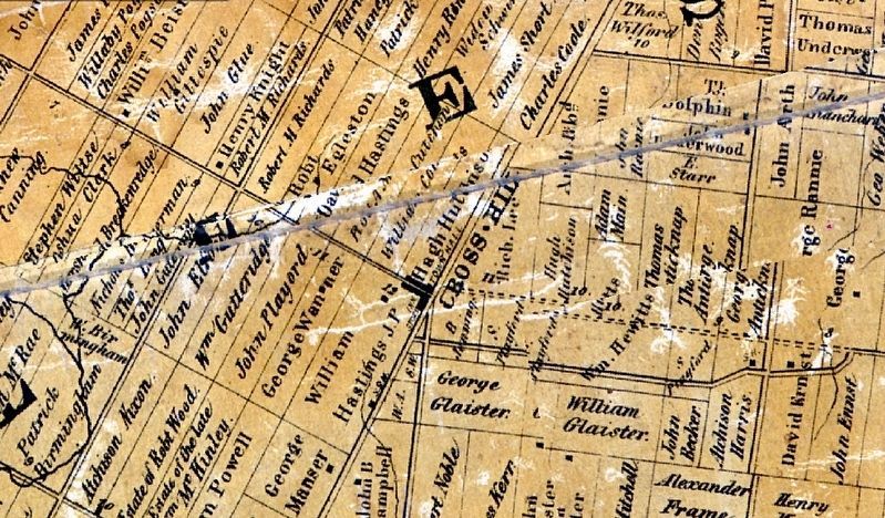 Crosshill Village in 1861, showing the Town hall. Click for full size. Crosshill Village in 1861, showing the Town hall image. Click for full size.