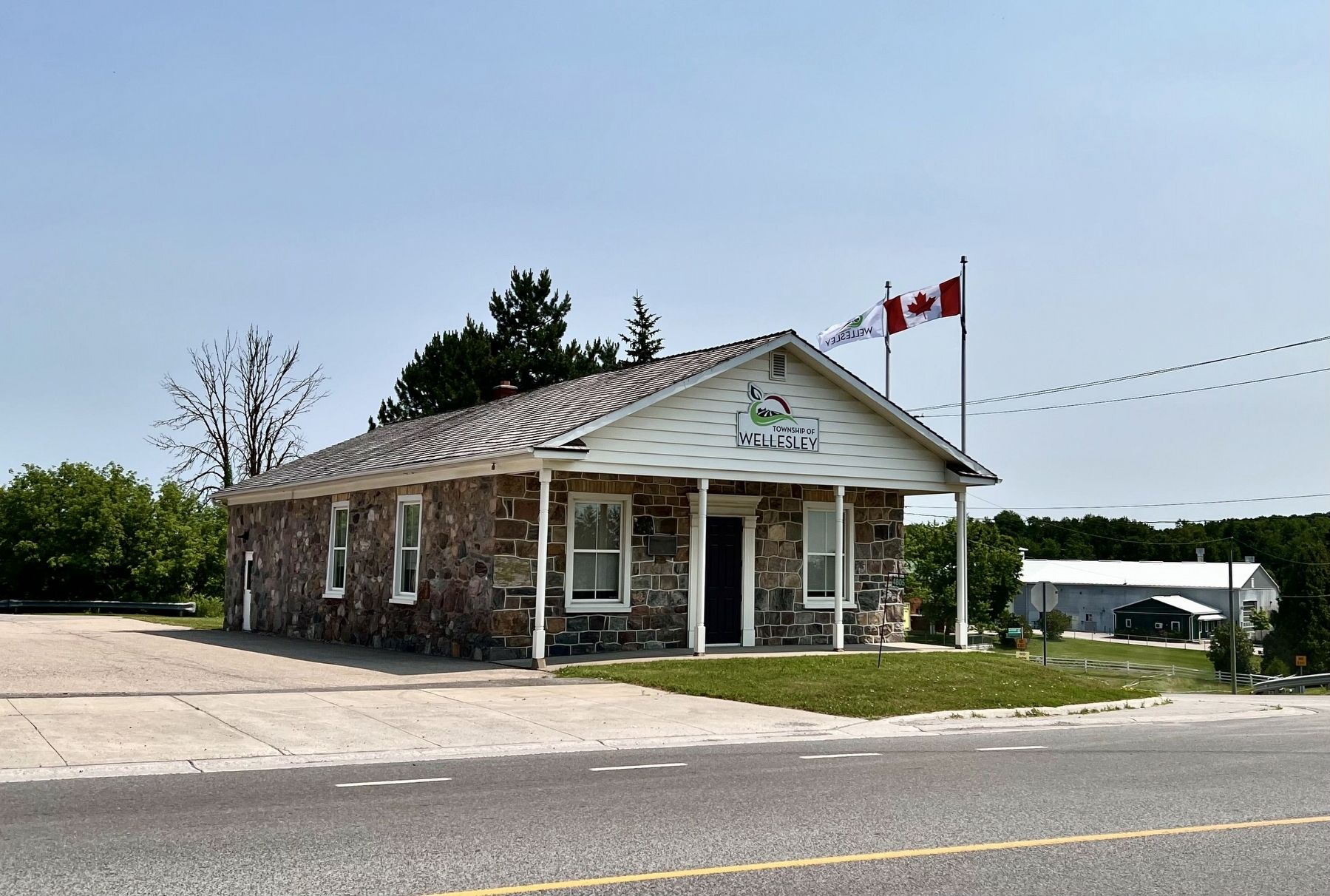 Wellesley Township Hall in 2025. Click for full size. Wellesley Township Hall in 2025 image. Click for full size.