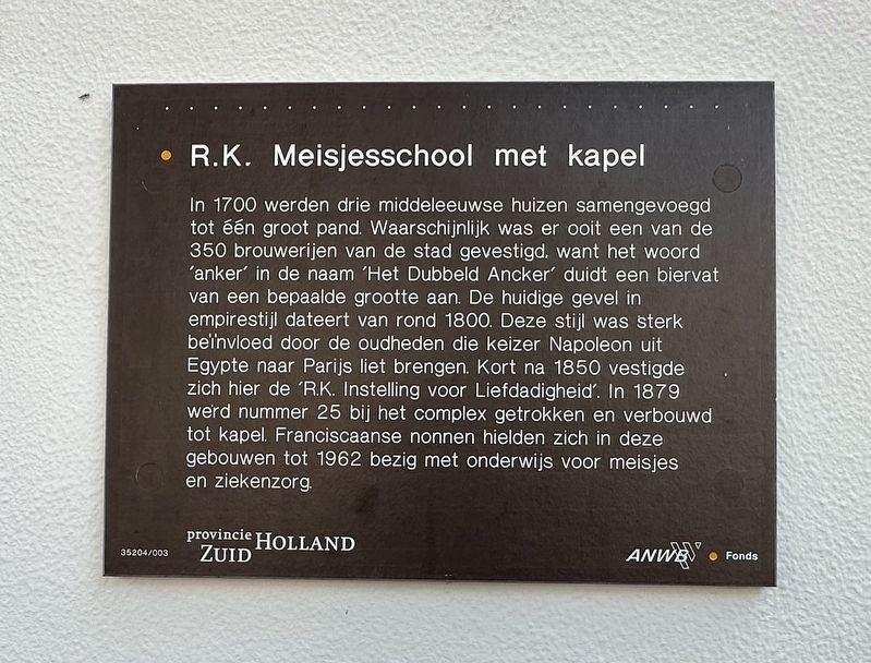 R.K. Meisjesschool met kapel / Catholic Girls School With Chapel Marker. Click for full size. R.K. Meisjesschool met kapel / Catholic Girls School With Chapel Marker image. Click for full size.