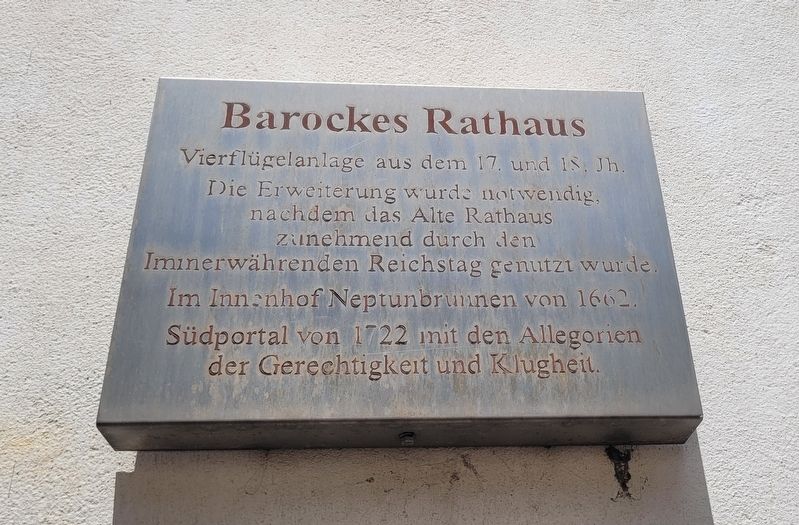 Barockes Rathaus / Baroque Town Hall Marker. Click for full size. Barockes Rathaus / Baroque Town Hall Marker image. Click for full size.