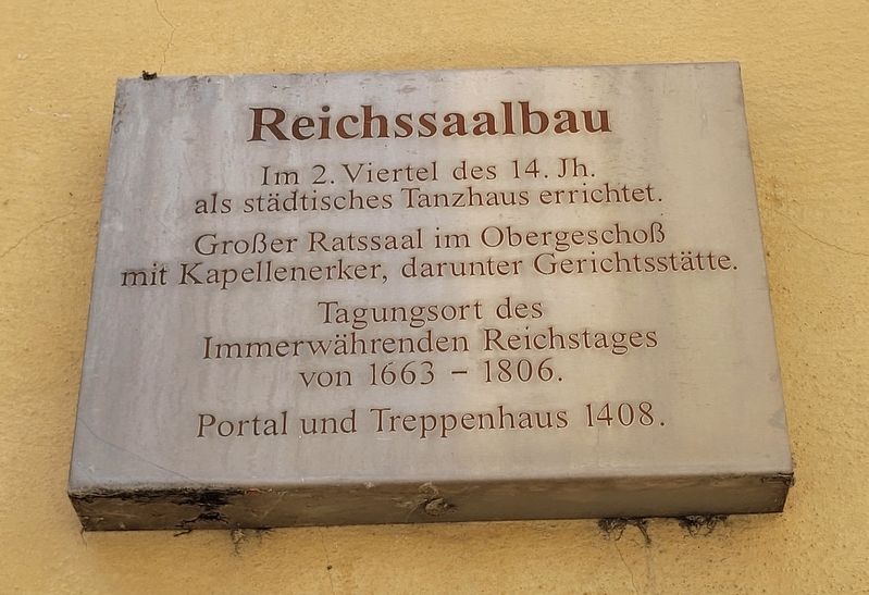 Reichssaalbau / Reichssaal Building Marker. Click for full size. Reichssaalbau / Reichssaal Building Marker image. Click for full size.