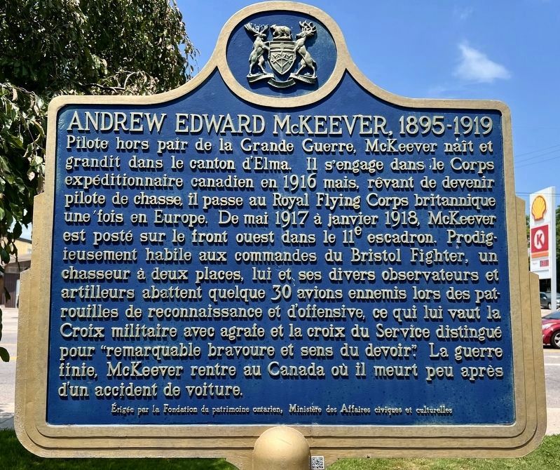 Andrew Edward McKeever, 1895-1919 [fran�ais] image. Click for full size.