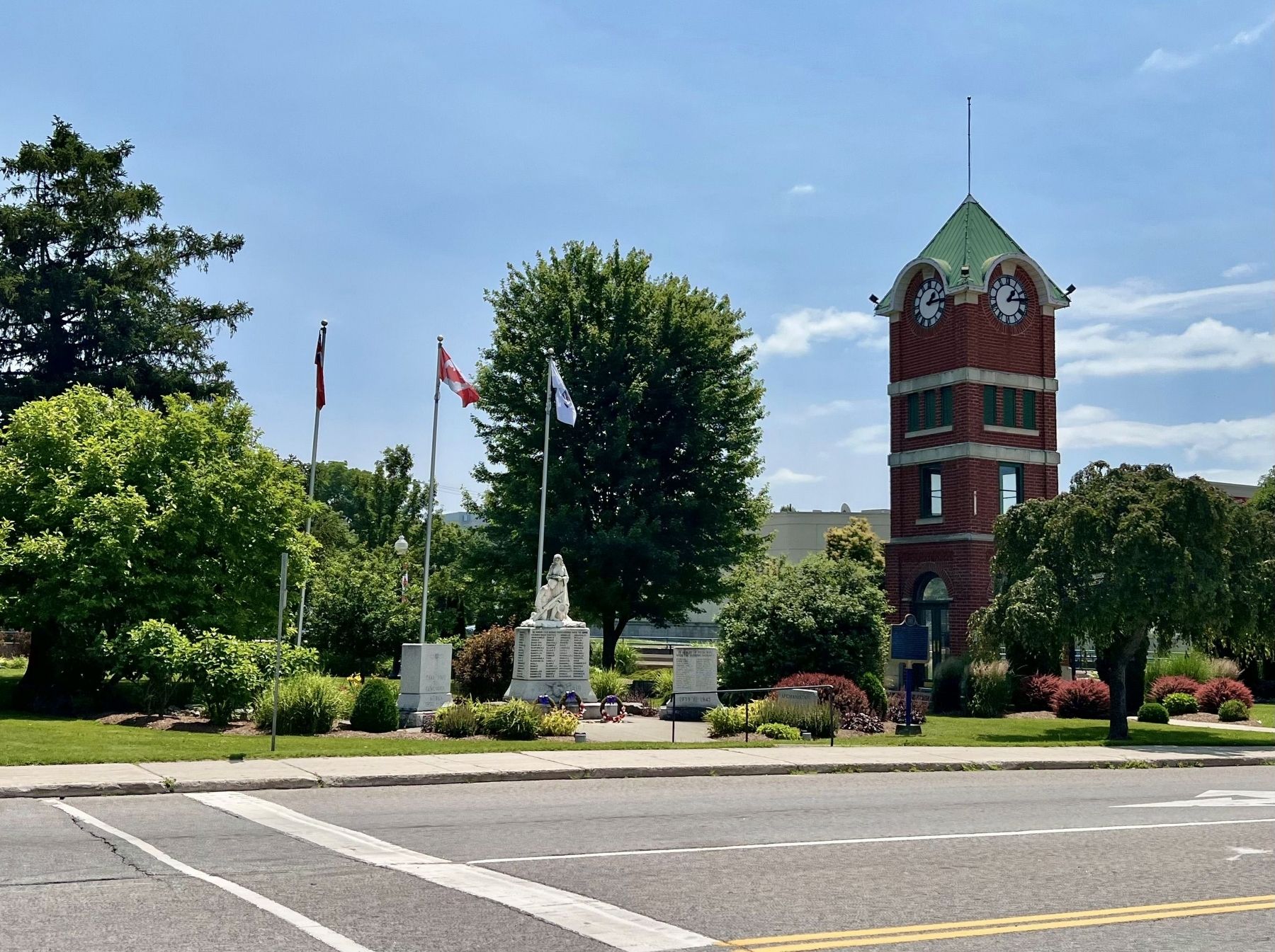 Andrew Edward McKeever, 1895-1919 Marker (at the lower left of the clock tower) image. Click for full size.