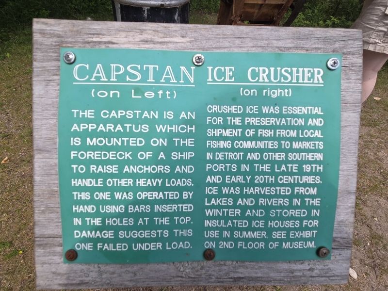 Capstan / Ice Crusher Marker. Click for full size. Capstan / Ice Crusher Marker image. Click for full size.