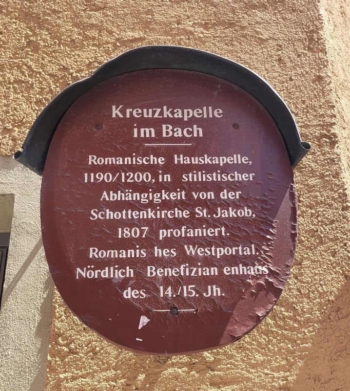 Kreuzkapelle im Bach / Cross Chapel in the Stream Marker. Click for full size. Kreuzkapelle im Bach / Cross Chapel in the Stream Marker image. Click for full size.