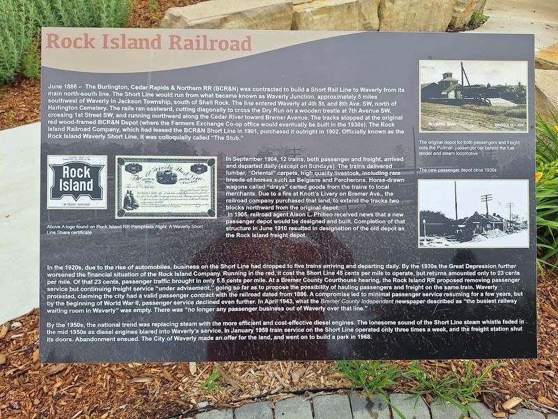 Rock Island Railroad Marker image. Click for full size.