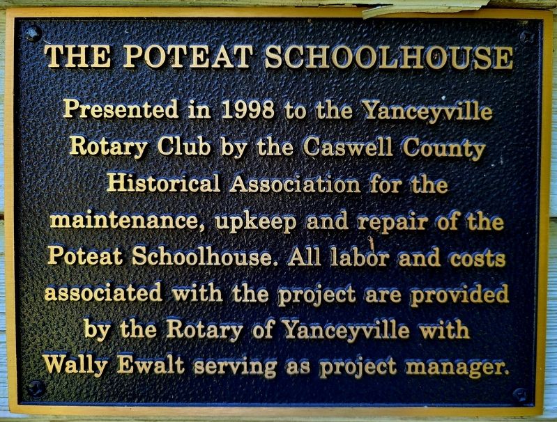 Old Poteat School plaque. Click for full size. Old Poteat School plaque image. Click for full size.