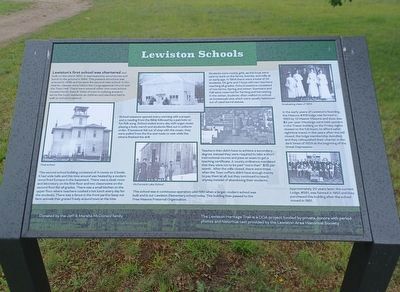 Lewiston Schools Marker image. Click for full size.