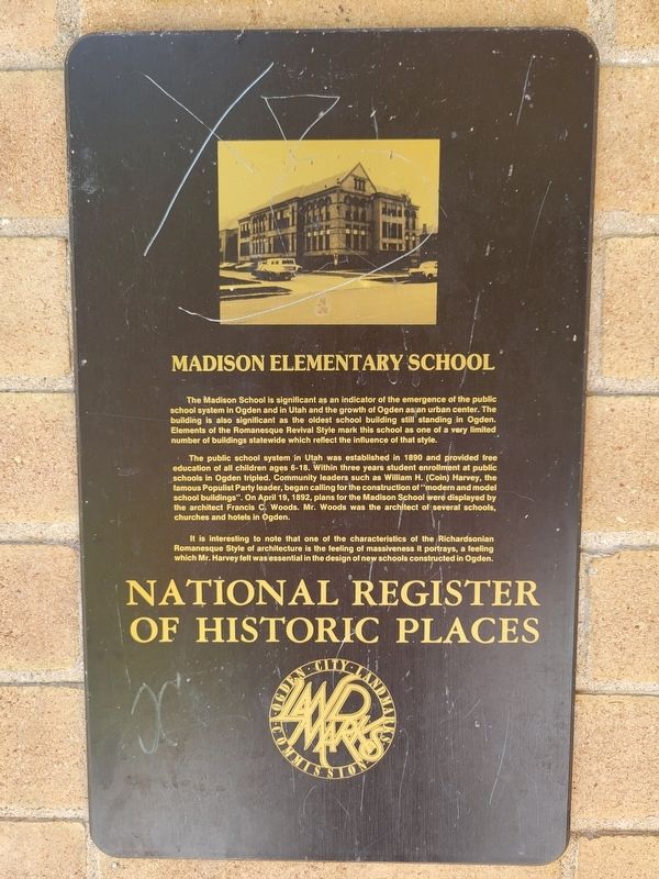 Madison Elementary School Marker image. Click for full size.
