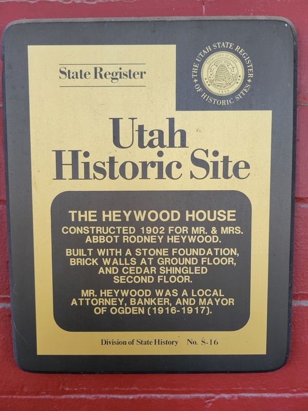 The Heywood House Marker. Click for full size. The Heywood House Marker image. Click for full size.