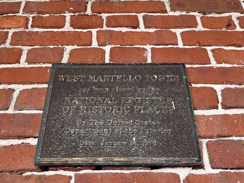 West Martello Marker, National Register of Historic Places image. Click for full size.