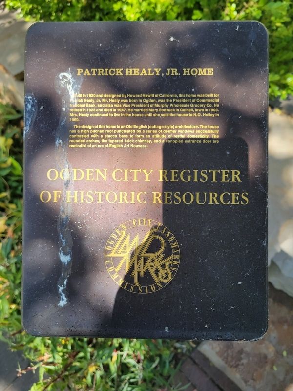 Patrick HEaly, Jr. Home Marker. Click for full size. Patrick HEaly, Jr. Home Marker image. Click for full size.
