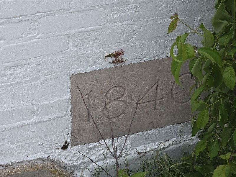 Old Presque Isle Lighthouse cornerstone "1840" image. Click for full size.