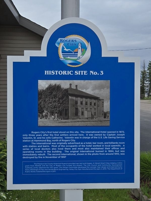 The International Hotel Marker image. Click for full size.