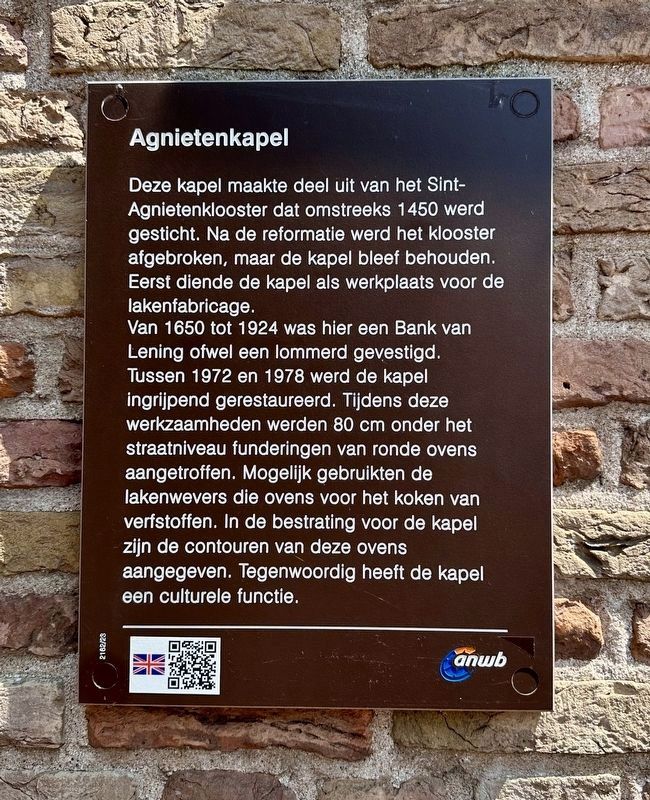 Agnietenkapel Marker. Click for full size. Agnietenkapel Marker image. Click for full size.