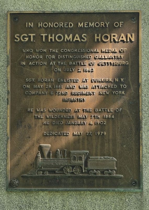 Sgt. Thomas Horan Marker. Click for full size. Sgt. Thomas Horan Marker image. Click for full size.