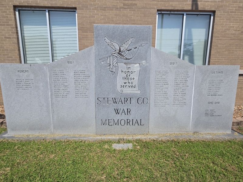 Stewart Co. War Memorial Marker. Click for full size. Stewart Co. War Memorial Marker image. Click for full size.