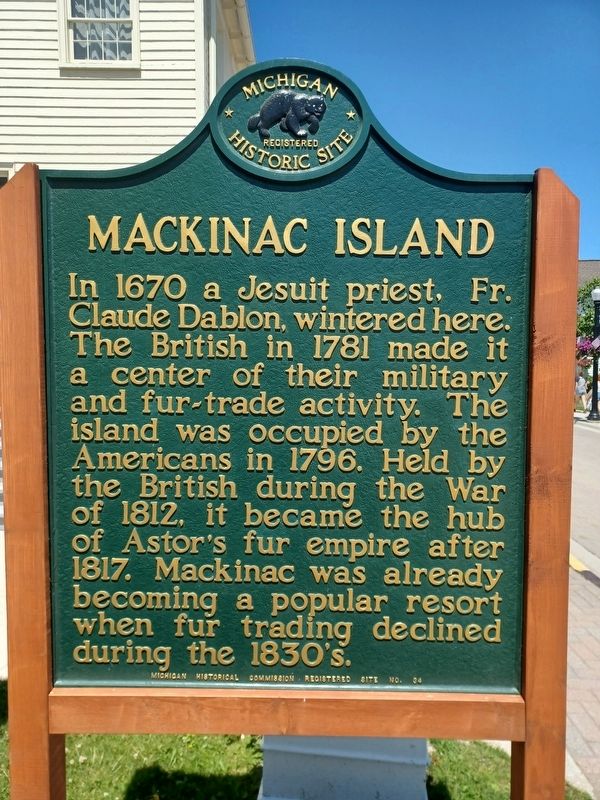 Mackinac Island Marker image. Click for full size.