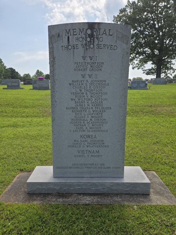 Memorial Honoring Those Who Served Marker image. Click for full size.