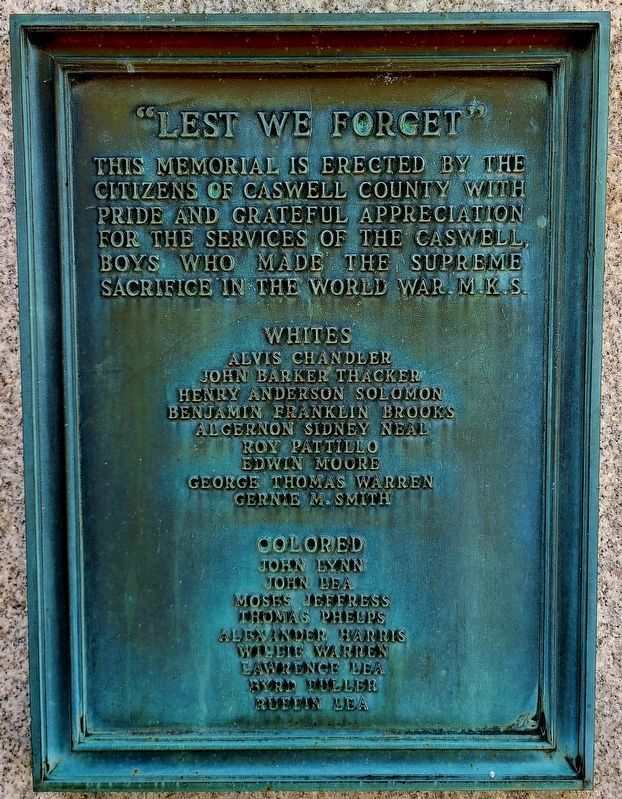 "Lest We Forget" Marker. Click for full size. "Lest We Forget" Marker image. Click for full size.