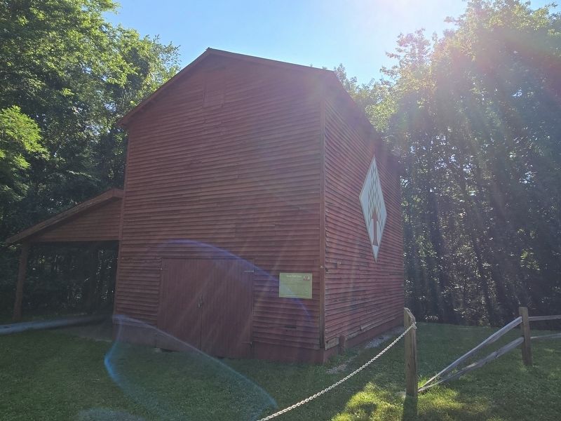Ryan Farm Barn and attached Marker image. Click for full size.