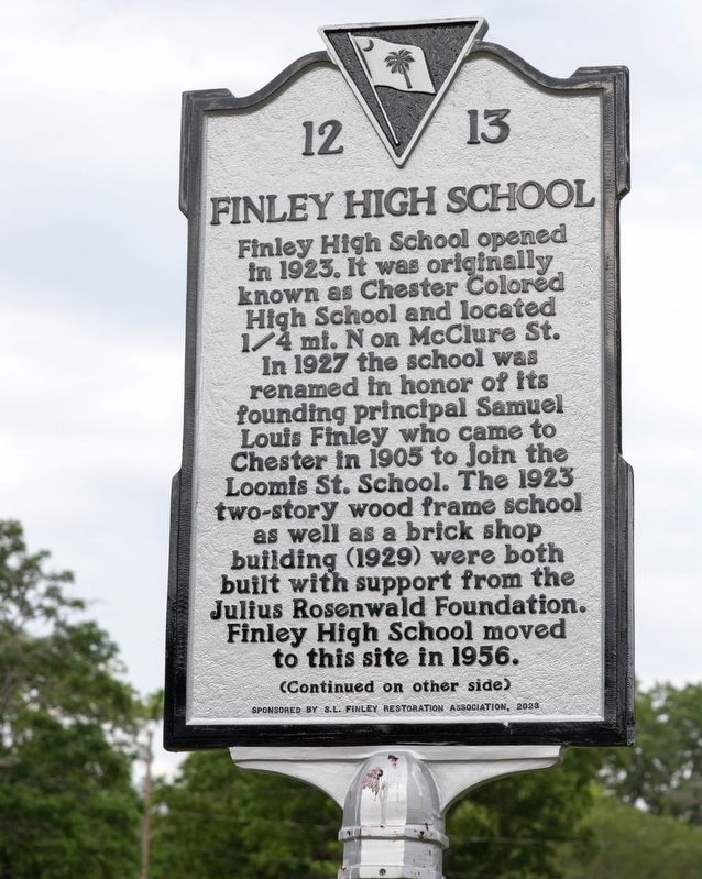 Finley High School Marker, Side One. Click for full size. Finley High School Marker, Side One image. Click for full size.