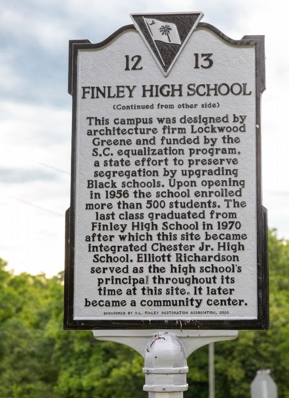 Finley High School Marker, Side Two. Click for full size. Finley High School Marker, Side Two image. Click for full size.