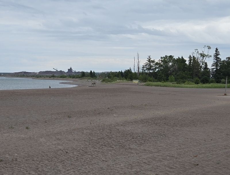 Calcite Limestone plant in the distance looking from Lakeside Park image. Click for full size.