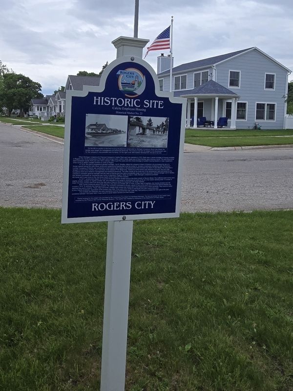 Calcite Employee Housing Marker at intersection of South Lake and East Ontario Streets image. Click for full size.