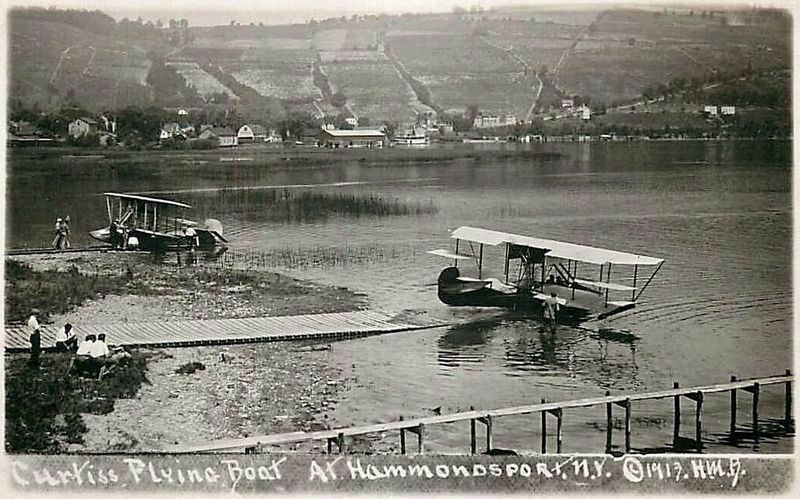 Curtiss Flying Boat at Hammondsport N.Y. 1913 image. Click for full size.