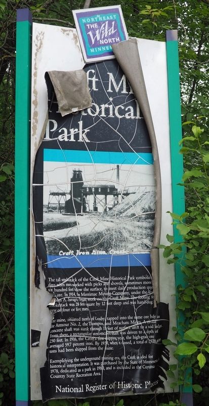 Croft Mine Historical Park Marker image. Click for full size.