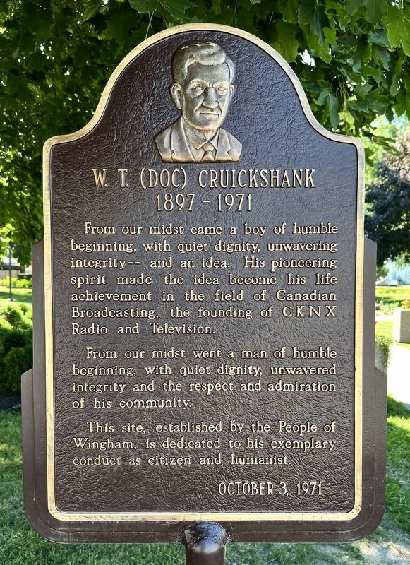 W. T. (Doc) Cruickshank Marker image. Click for full size.