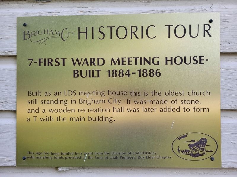 First Ward Meeting House Marker image. Click for full size.