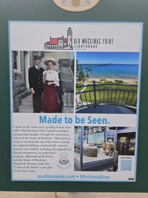 Old Mackinac Point Lighthouse Marker image. Click for full size.