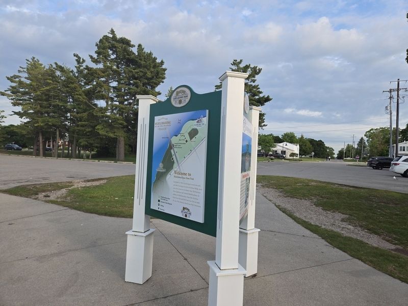 Full view of kiosk at parking lot at intersection of North Huron/ Ducharme image. Click for full size.