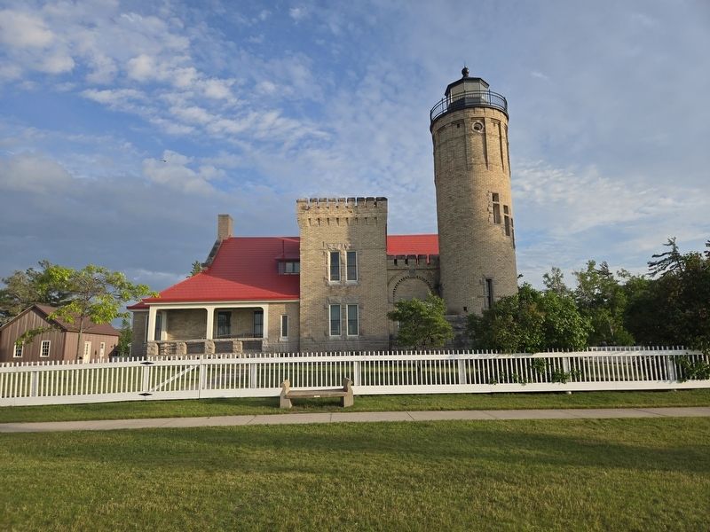 Old Mackinac Point Lighthouse at Michilimackinac State Park image. Click for full size.