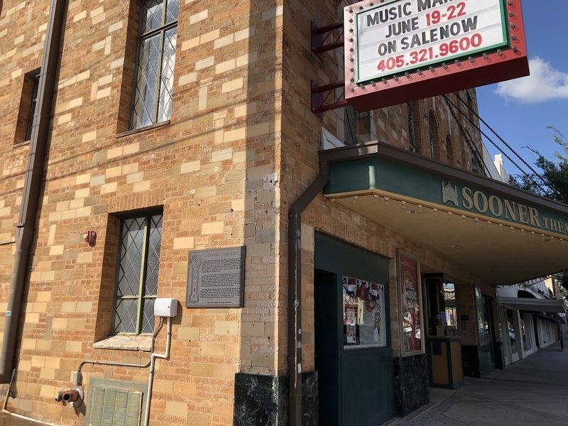 Sooner Theater Marker. Click for full size. Sooner Theater Marker image. Click for full size.