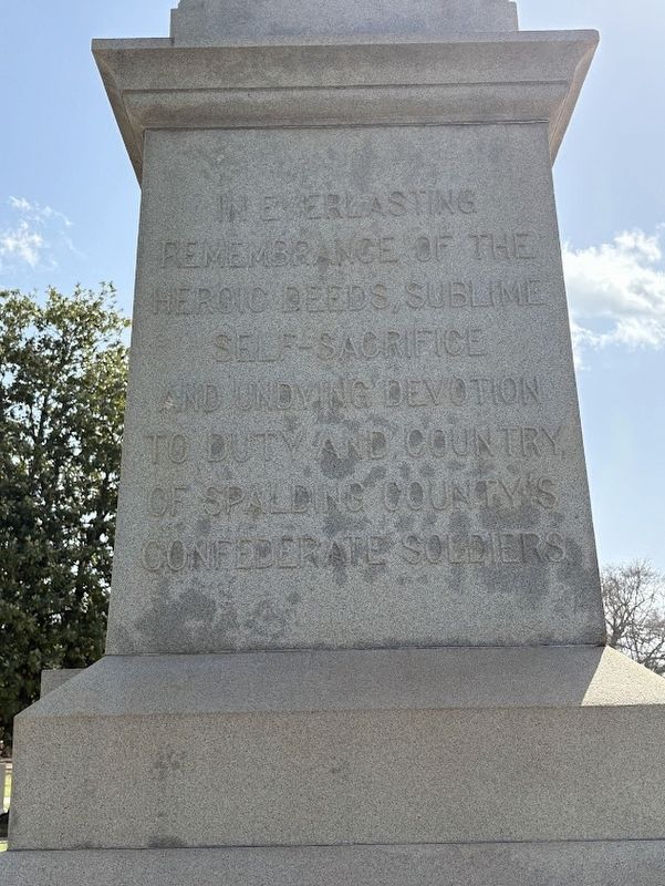 Spalding County Confederate Soldier Memorial image. Click for full size.