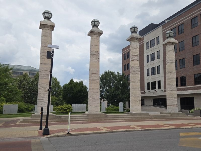 Boone County Vietnam Memorial behind the columns, second from the right image. Click for full size.