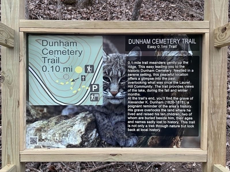 Dunham Cemetery Trail Marker image. Click for full size.