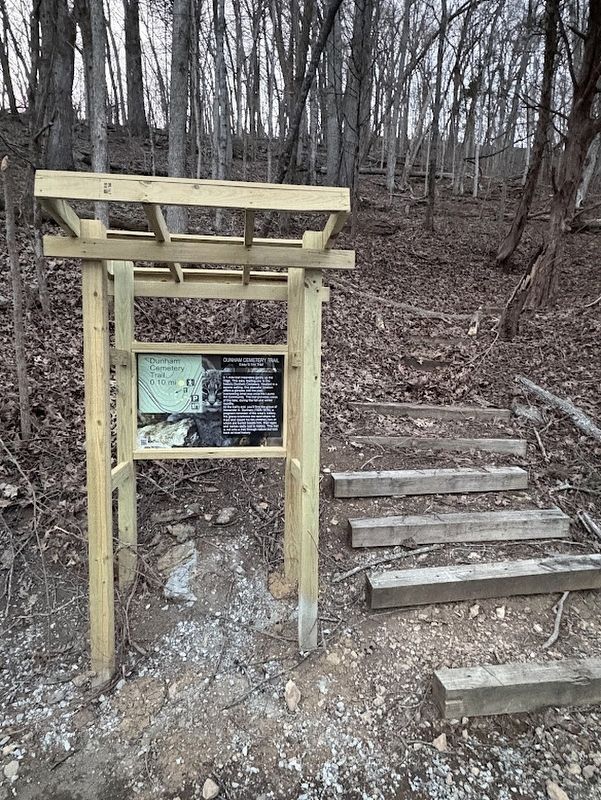 Dunham Cemetery Trail Marker image. Click for full size.