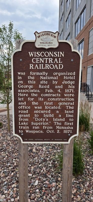 Wisconsin Central Railroad Marker image. Click for full size.
