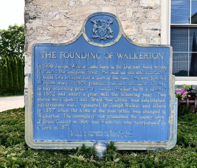 The Founding of Walkerton Marker image. Click for full size.