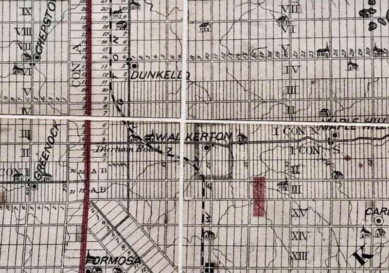 Walkerton and the Durham Road, 1881 image. Click for full size.