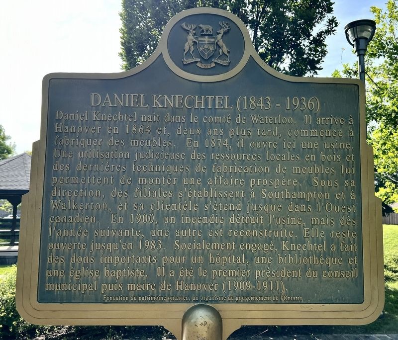 Daniel Knechtel 1843 - 1936 Marker [fran�ais] image. Click for full size.