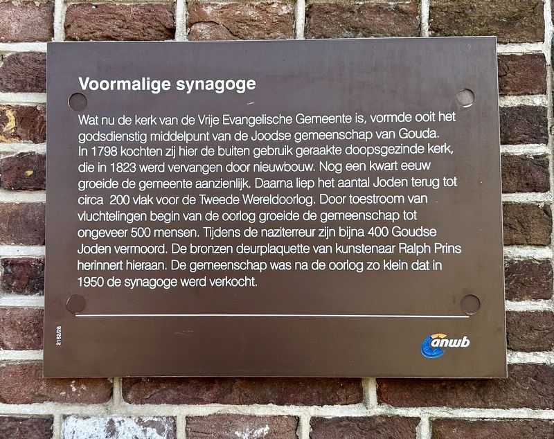 Voormalige synagoge / Former Synagogue Marker image. Click for full size.